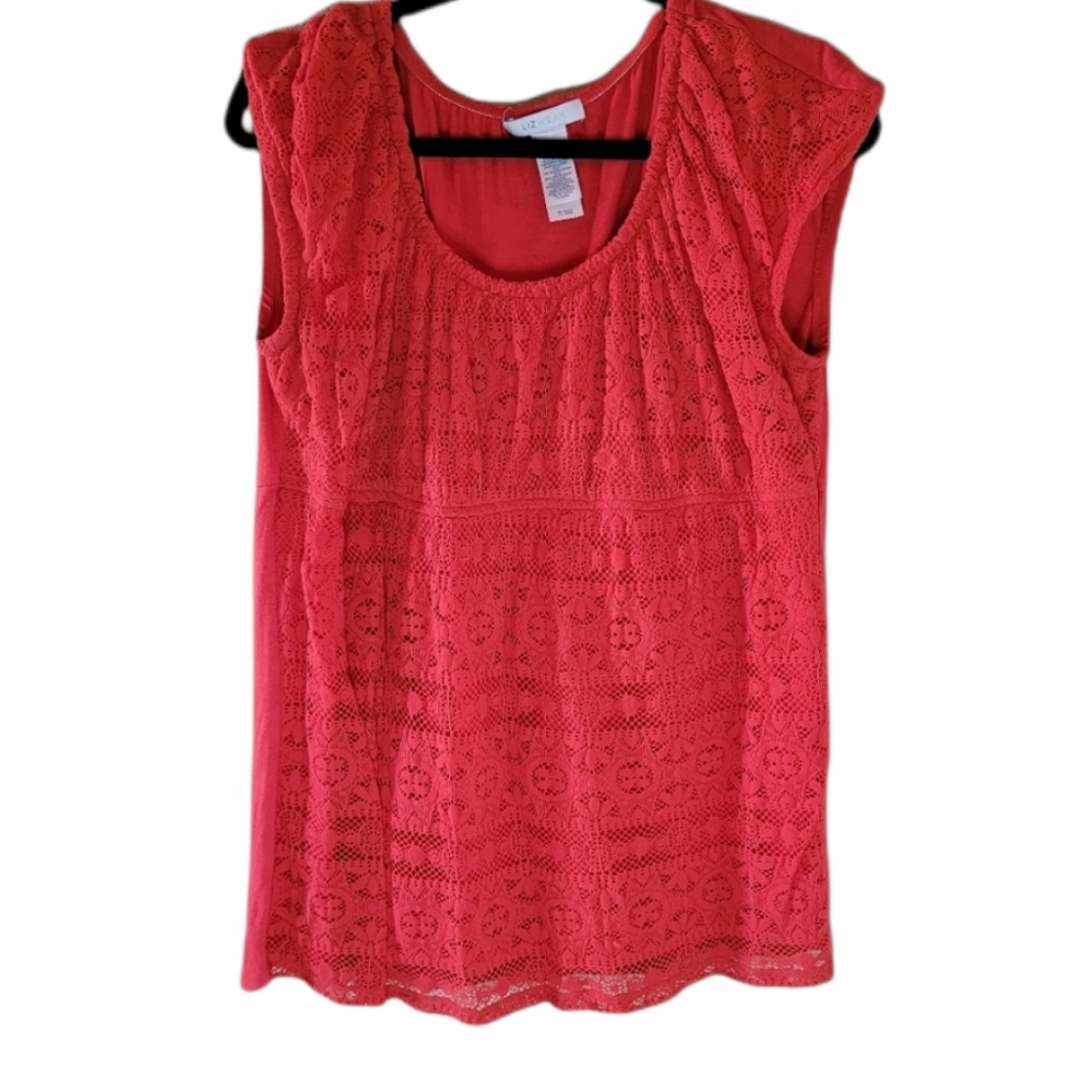 Orange Liz wear sleeveless top